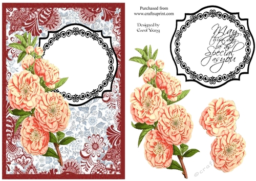 Orange Flower Card Front