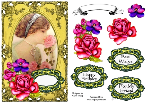 Vintage Portrait Frame Card Front 2