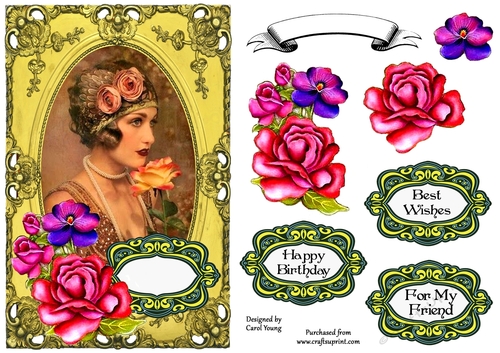 Vintage Portrait Frame Card Front 3