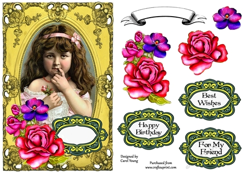 Vintage Portrait Frame Card Front 4