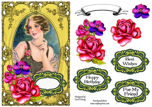 Vintage Portrait Frame Card Front 5