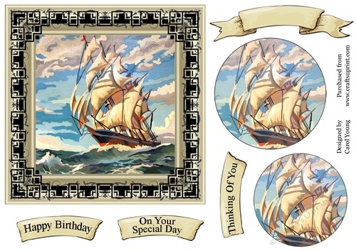 Sailing Ship Male Card