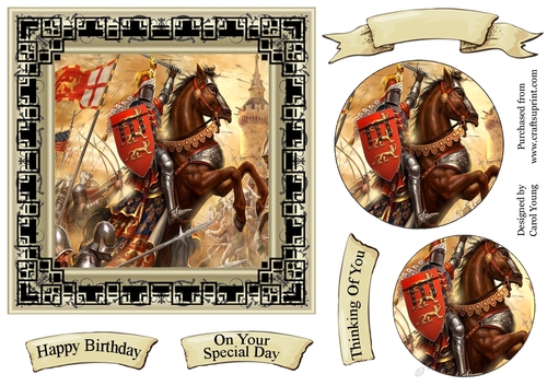 Knight On Horse Male Card