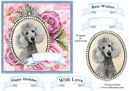 Jewelled Cameo 12 Poodle