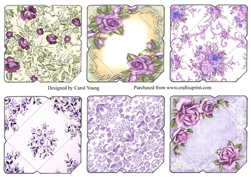 Purple Themed Mini Envelopes