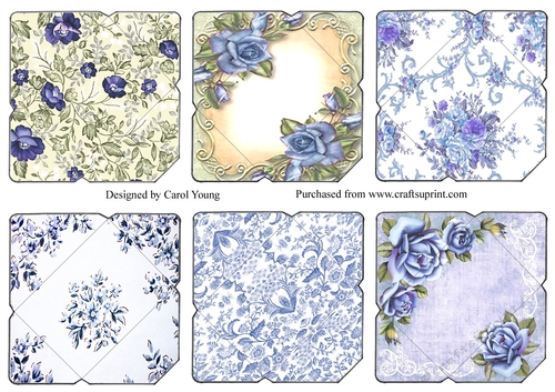 Blue Themed Mini Envelopes