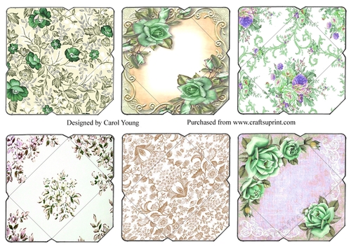 Green Themed Mini Envelopes