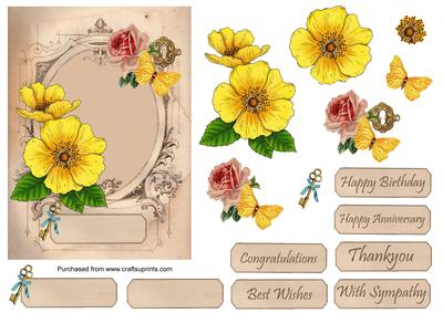 Old Yellow Rose Quick Card