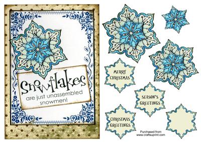 Chistmas Snowflake Topper - Blue