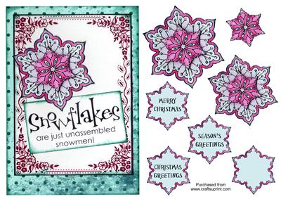 Chistmas Snowflake Topper - Pink