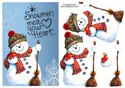 Snowmen Melt Your Heart Topper