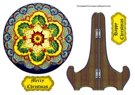 Bright Christmas Plate Card