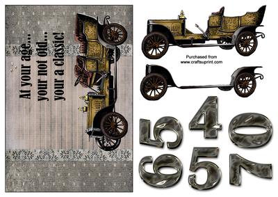 Classic Car Age Birthday Card