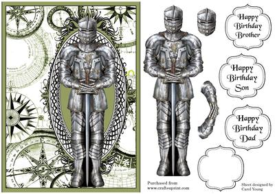 Knight in Armour Birthday Card