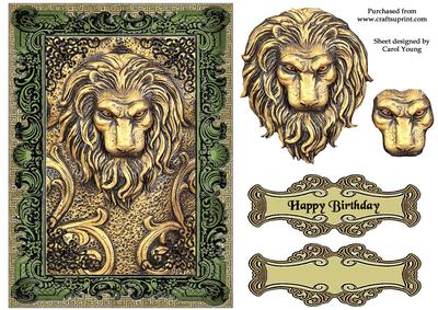 Lion's Head Birthday Card Topper