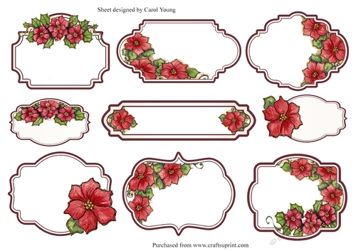 Pointsettia Labels