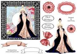 Elegant Lady Card Front 4
