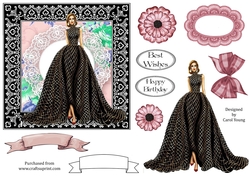 Elegant Lady Card Front 12