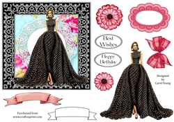 Elegant Lady Card Front 13