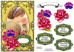 Vintage Portrait Frame Card Front 2