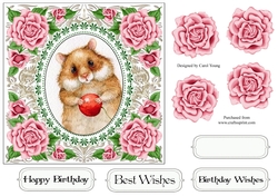 Pretty Rose Frame Hamster