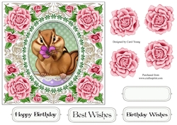Pretty Rose Frame Squirrel