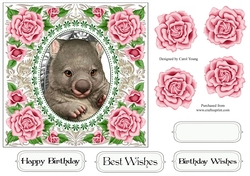 Pretty Rose Frame Wombat