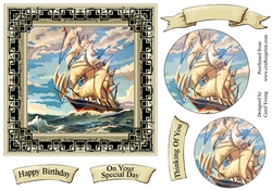Sailing Ship Male Card