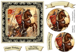 Knight On Horse Male Card