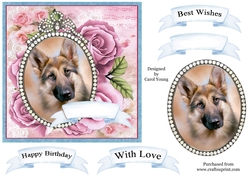 Jewelled Cameo 13 German Shepard