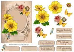 Old Yellow Rose Quick Card