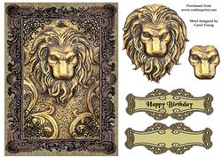 Lion's Head Birthday Card Topper