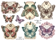 Lace Butterfly Tags Sheet 1