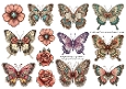 Lace Butterfly Tags Sheet 2