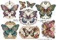 Lace Butterfly Tags Sheet 3
