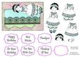 Girl with Kitten Card Topper