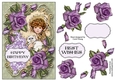 Purple Rose Vintage Card 2