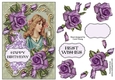 Purple Rose Vintage Card 5