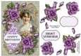 Purple Rose Vintage Card 6