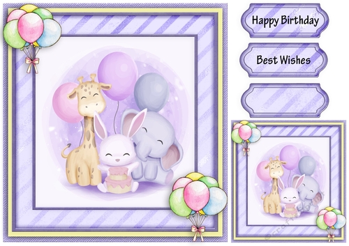 Happy birthday cute card fronts