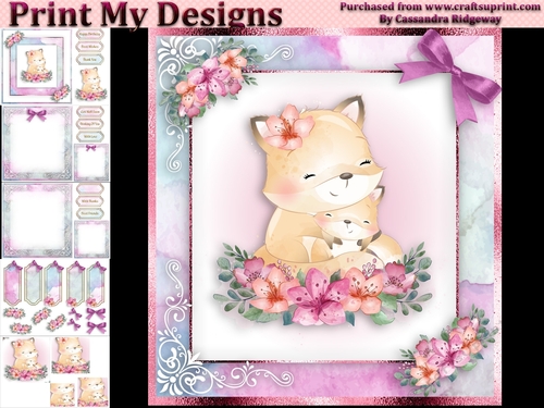 Birthday card with cute flowers