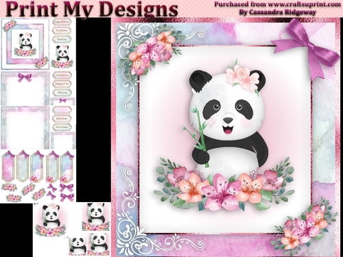 Birthday card with cute flowers