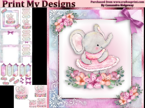 Birthday card with cute flowers