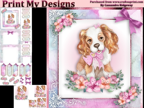 Birthday card with cute flowers