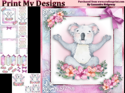 Birthday card with cute flowers