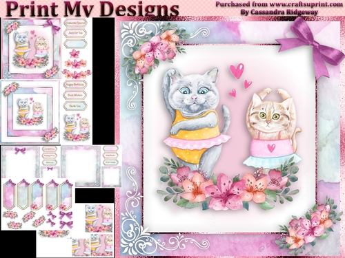 birthday card with cute flowers