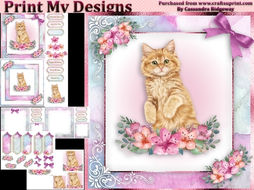 birthday card with cute flowers