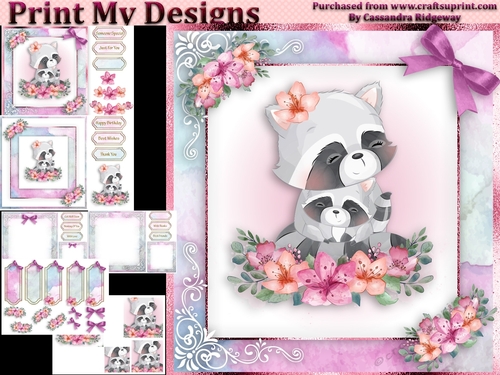 birthday card with cute flowers