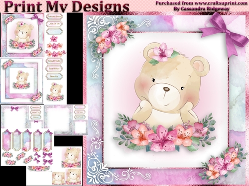 birthday card with cute flowers