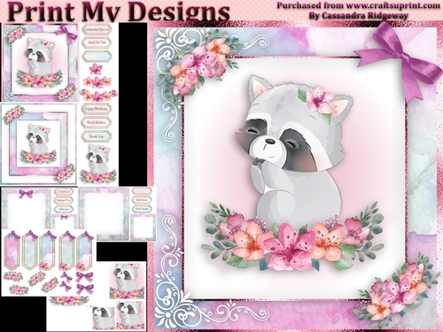 birthday card with cute flowers